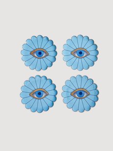 Porseleinen taartborden Fleur, 4-delig