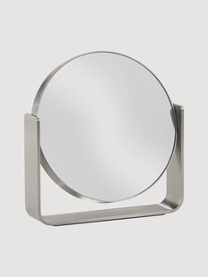 Ronde make-upspiegel Ume van edelstaal met vergroting