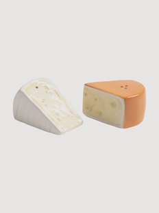 Handgemaakte zout- en peperstrooier Cheese, 2-delig