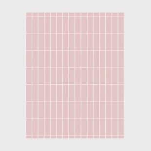 Marimekko Tiiliskivi stof Roze