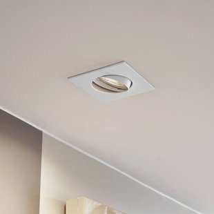 PRIOS inbouwlamp Fibur, wit, 9 cm, GU10, set van 10