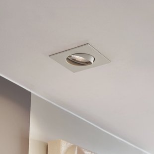 PRIOS inbouwlamp Fibur, beige, 9 cm, GU10, 10 stuks