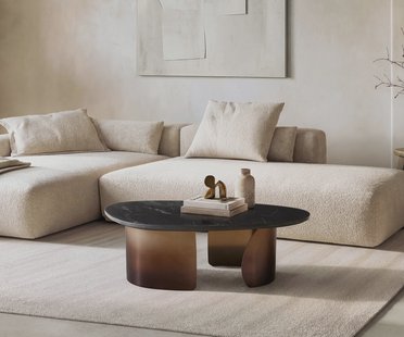 DELIFE Salontafel Marvello 100x50 cm marmer zwart goud metaal goud fusion afwerking