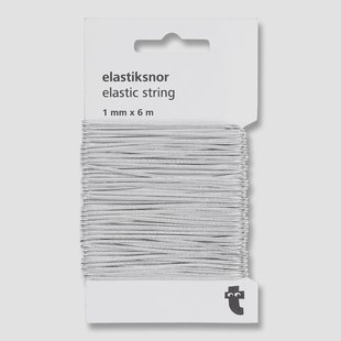 Zilver Elastisch Koord - 600 cm