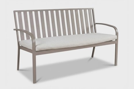 Milan Alu 3-seater bench Taupe