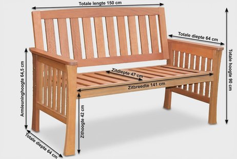 Kensington bench naturel