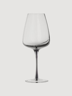 Mondgeblazen witte wijnglas Smoke