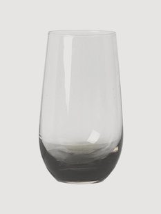 Mondgeblazen waterglas Smoke