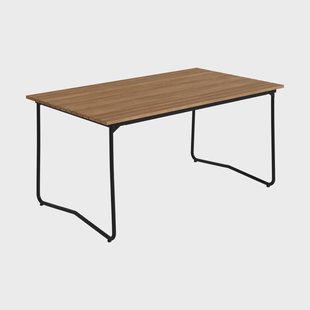 Grythyttan Stålmöbler Bovik tafel Teak-zwart stalen onderstel, 150x92 cm