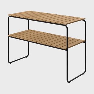 Grythyttan Stålmöbler L105 sidetable Geolied eiken-zwart stalen onderstel