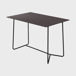 Grythyttan Stålmöbler High Tech tafel Houtskool compact laminaat-zwart onderstel, 110x70 cm