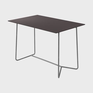 Grythyttan Stålmöbler High Tech tafel Houtskool compact laminaat-warm verzinkt onderstel, 110x70 cm