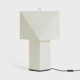 Aplat tafellamp, hoogte 66 cm, wit, zijdepapier E14 HAY - Woonkamer - Modern - Papier / Karton - Met lampenkap