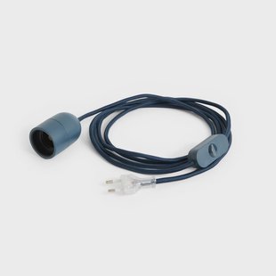 COMMON E27-fitting, donkerblauw, stekker, 2,4 m HAY - Woonkamer - Kunststof - 1 lamp