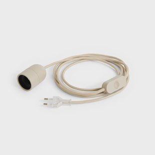 COMMON E27-fitting, betongrijs, stekker, 2,4 m HAY - Woonkamer - Kunststof - 1 lamp