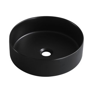 Sensea Waskom Studio - Keramiek - Rond - Mat Zwart - 37cm