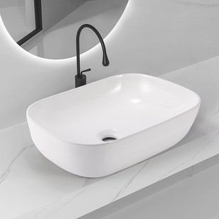 Aquavive Waskom Resia - Keramiek - Rechthoek - Wit - 37x50x17cm