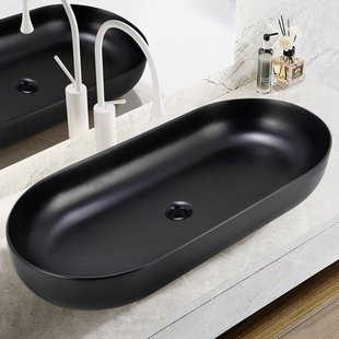 Aquavive Waskom Redona - Ovaal - Zwart - 44x78x19cm