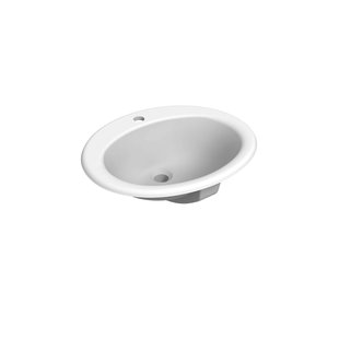 Aquavive Wasbak Ourcq - Keramiek - Rond - Glanzend Wit - 60,3x56x22,5cm