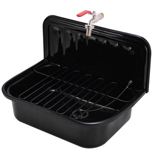 Aquavive Uitstortbak Ornain- Staal - Vierkant - Zwart - 52,5x35x37,5cm