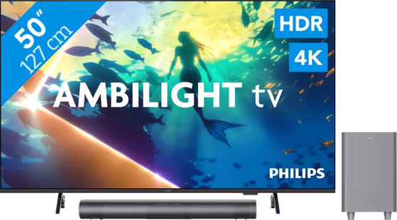 Philips Ambilight 50 PUS8000 4K (2025) + Philips TAB6100