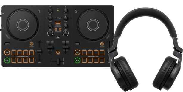 AlphaTheta DDJ-FLX2 + Pioneer DJ HDJ-CUE1