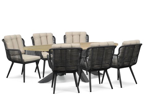 Coco Custa/Brookline 240x120 cm dining tuinset 7-delig