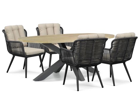 Coco Custa/Brookline 200x110 cm dining tuinset 5-delig