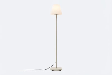 Buiten vloerlamp beige met witte kap IP65 - Virginia