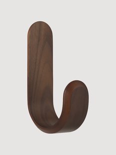Houten wandhaak Curve