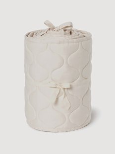 Katoenen babybedbumper Ecru