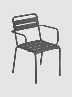 Stapelbare tuinstoelen Star met armleuningen, 2-delig