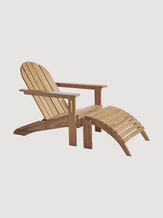 Ligstoel Adirondack met kruk, 2-delig