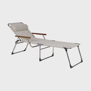 Fiam Amigo ligbed hoog met armleuningen White-beige