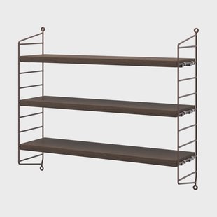 String String Pocket wandplank Donker eiken-donkerbruin