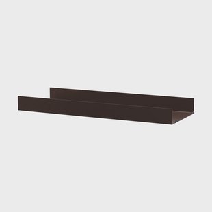 String String metalen plank Donkerbruin, 78x30 cm, hoge rand
