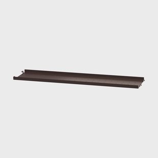 String String metalen plank Donkerbruin, 78x20 cm, lage rand