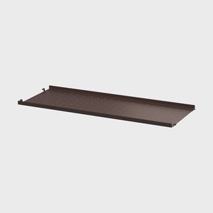String String metalen plank Donkerbruin, 78x30 cm, lage rand