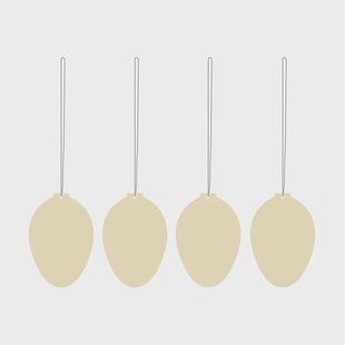 Cooee Design Easter Deco ei paasdecoratie 4-pack Light yellow