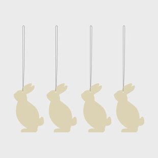 Cooee Design Easter Deco haas paashanger 4-pack Light yellow