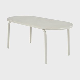 Tom Dixon Groove Obround eettafel - Putty, 86x186 cm