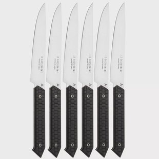 Laguiole en Aubrac Gastronome getextureerd PaperStone, 6-delige steakmessenset