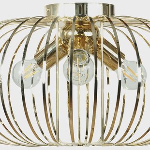 Domiluce Plafondlamp Globe, goudkleurig, Ø 51 cm, 3-lamps, E27