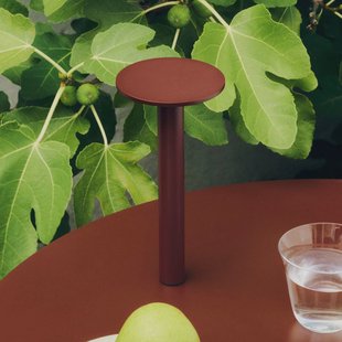 HAY LED tafellamp HOST PORTABLE, roestrood, 22 cm, IP44