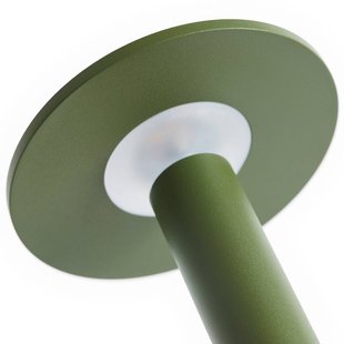 HAY LED tafellamp HOST PORTABLE, olijfgroen, 22 cm, IP44