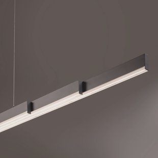 FISCHER & HONSEL LED hanglamp Vayana, grijs, lengte 189 cm, CCT-touchdimmer