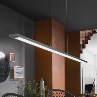 FISCHER & HONSEL LED hanglamp Marlo, grijs, lengte 120 cm, CCT, touchdimmer