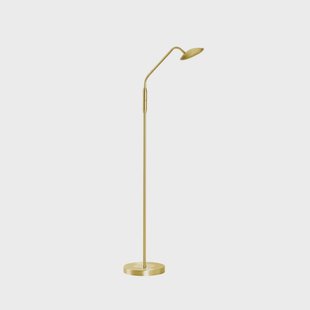 FISCHER & HONSEL LED vloerlamp Tallri, messing, hoogte 135 cm, CCT, touchdimmer