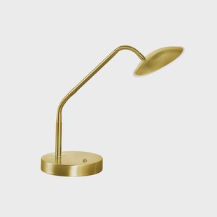 FISCHER & HONSEL LED tafellamp Tallri, messing, hoogte 60 cm, CCT, touchdimmer