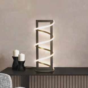 FISCHER & HONSEL LED tafellamp Gwen, zwart, hoogte 45 cm, CCT, touchdimmer